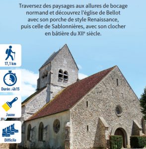 Église au fond d’un hameau, randonnée pédestre dans la Vallée des 2 Morin, région de Provins