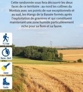 Étangs et balcon, hiking circuit in the Bassée-Montois, region of Provins