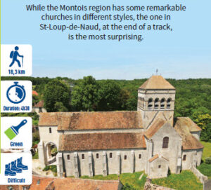 Three churches in the south of the Provins region, hiking in the Bassée-Montois, Provins region